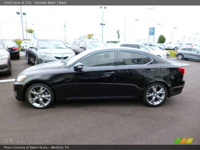 Obsidian Black / Black 2009 Lexus IS 250