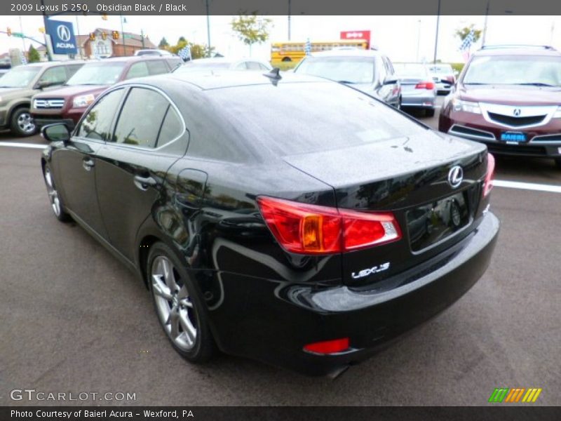 Obsidian Black / Black 2009 Lexus IS 250