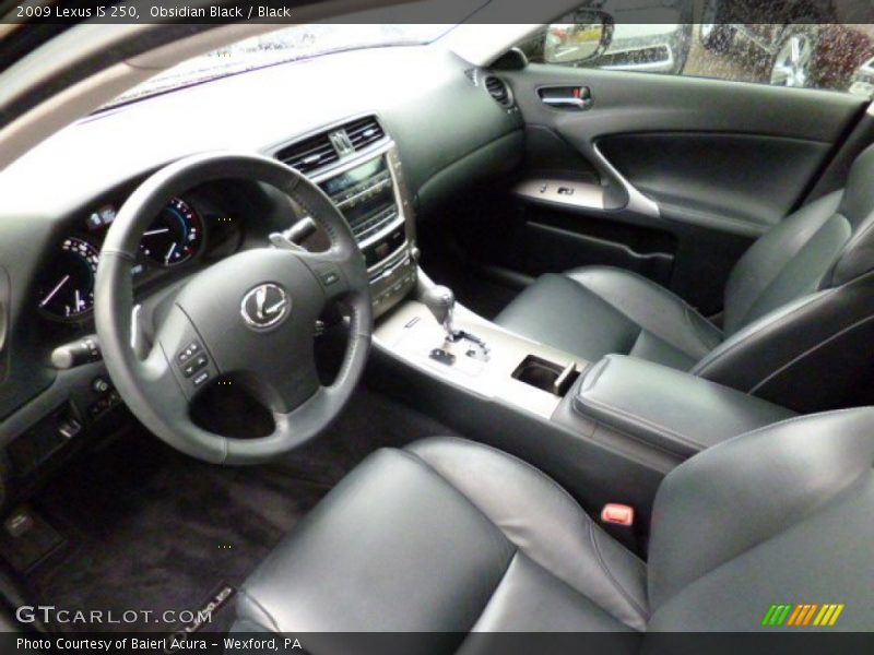 Obsidian Black / Black 2009 Lexus IS 250