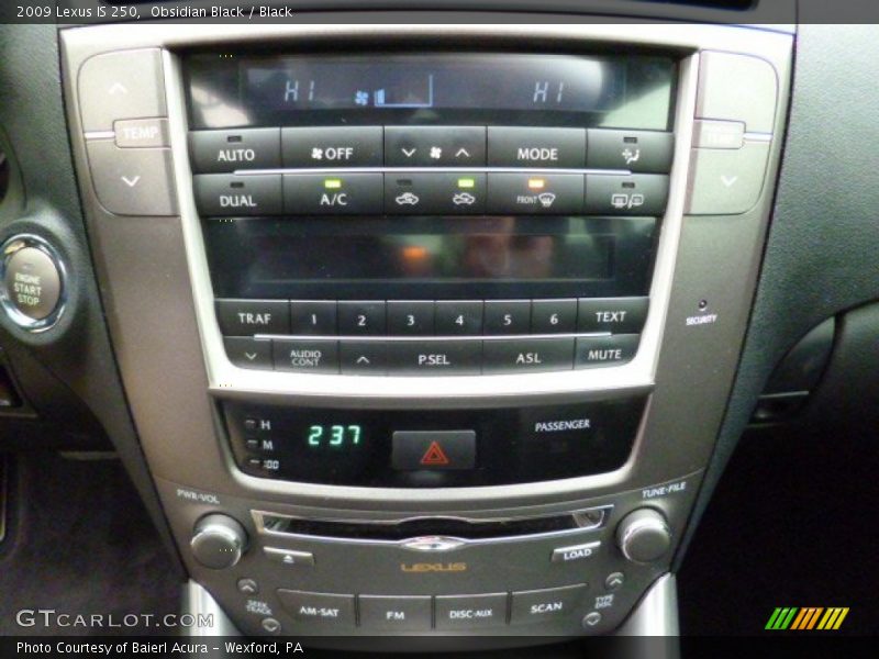 Obsidian Black / Black 2009 Lexus IS 250