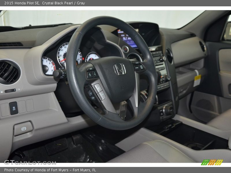 Crystal Black Pearl / Gray 2015 Honda Pilot SE