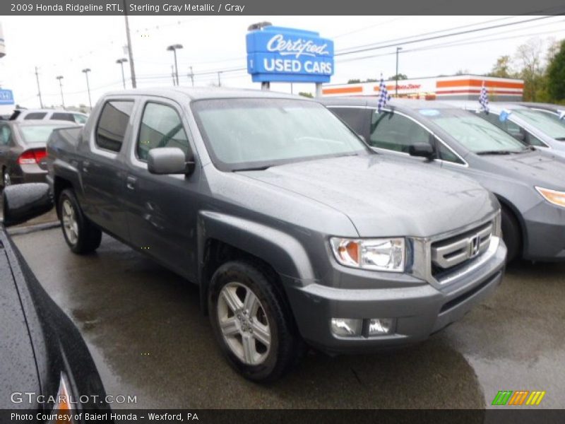 Sterling Gray Metallic / Gray 2009 Honda Ridgeline RTL