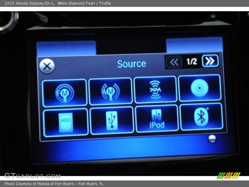 White Diamond Pearl / Truffle 2015 Honda Odyssey EX-L