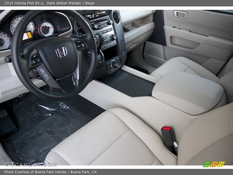 Beige Interior - 2015 Pilot EX-L 