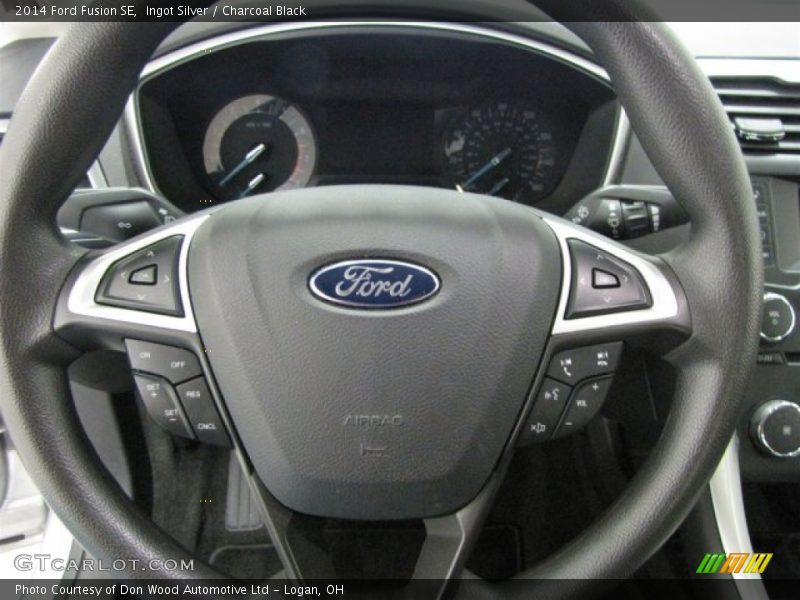 Ingot Silver / Charcoal Black 2014 Ford Fusion SE