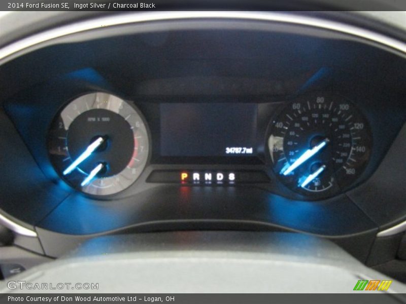Ingot Silver / Charcoal Black 2014 Ford Fusion SE