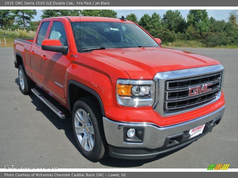Fire Red / Jet Black 2015 GMC Sierra 1500 SLE Double Cab