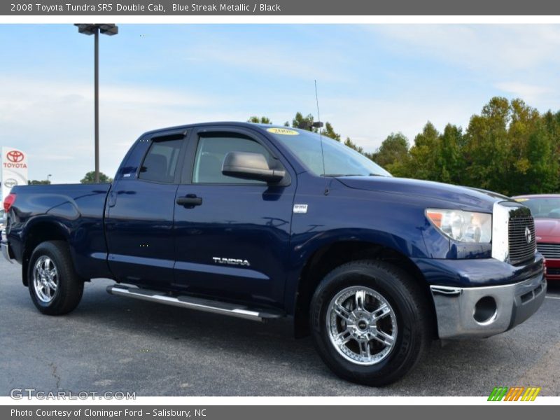 Blue Streak Metallic / Black 2008 Toyota Tundra SR5 Double Cab
