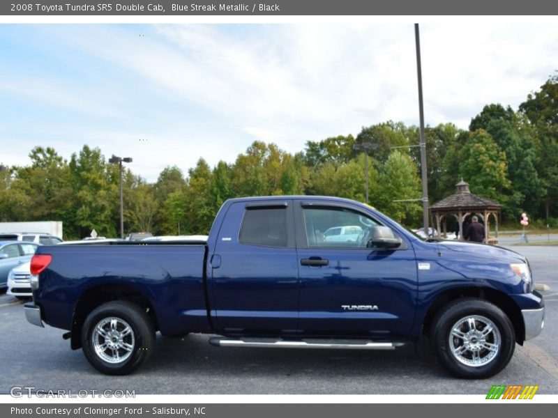 Blue Streak Metallic / Black 2008 Toyota Tundra SR5 Double Cab