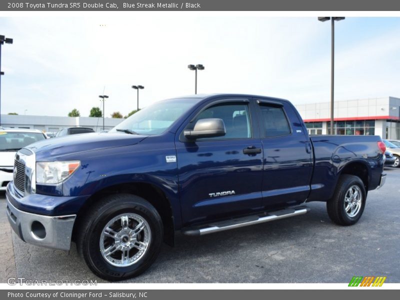 Blue Streak Metallic / Black 2008 Toyota Tundra SR5 Double Cab