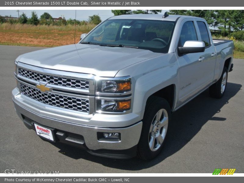 Silver Ice Metallic / Jet Black 2015 Chevrolet Silverado 1500 LT Double Cab