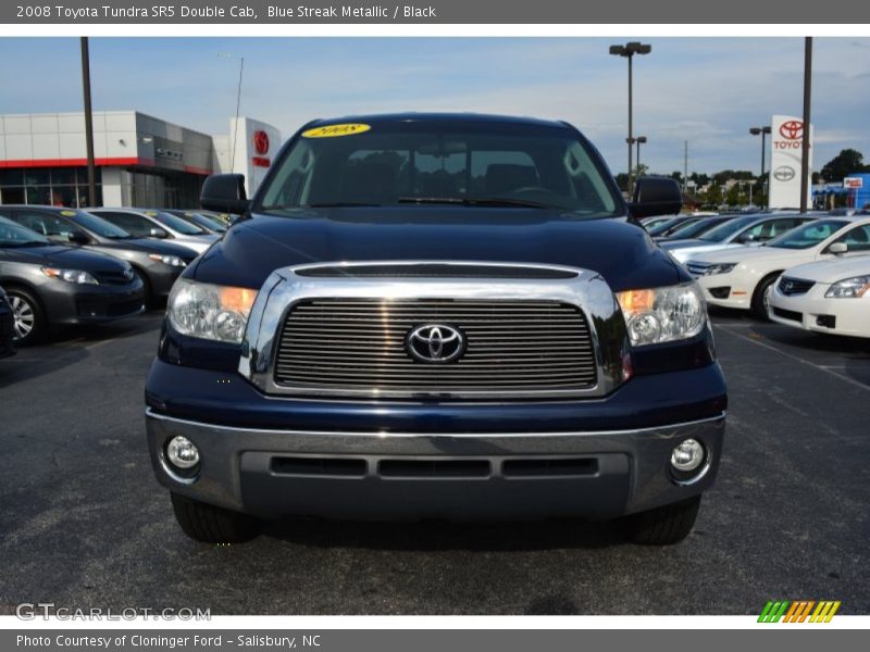 Blue Streak Metallic / Black 2008 Toyota Tundra SR5 Double Cab