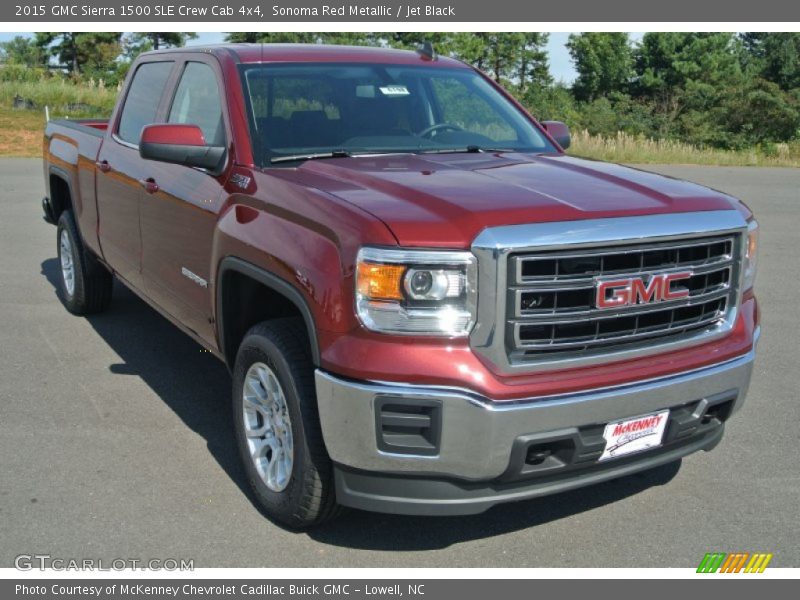 Sonoma Red Metallic / Jet Black 2015 GMC Sierra 1500 SLE Crew Cab 4x4