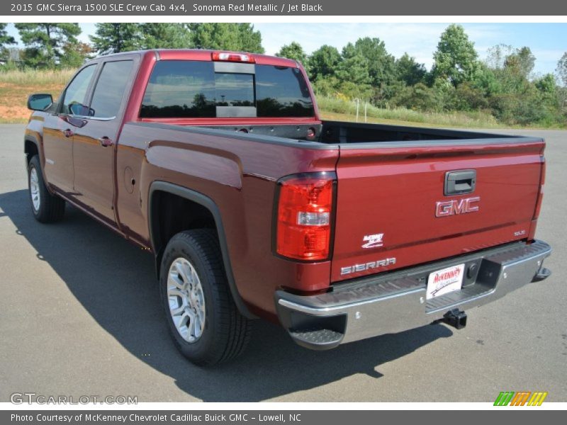 Sonoma Red Metallic / Jet Black 2015 GMC Sierra 1500 SLE Crew Cab 4x4