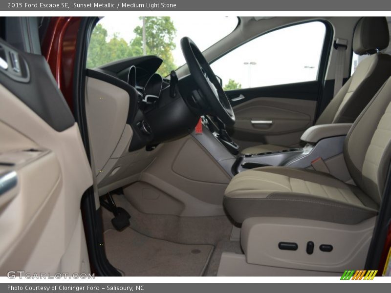 Sunset Metallic / Medium Light Stone 2015 Ford Escape SE