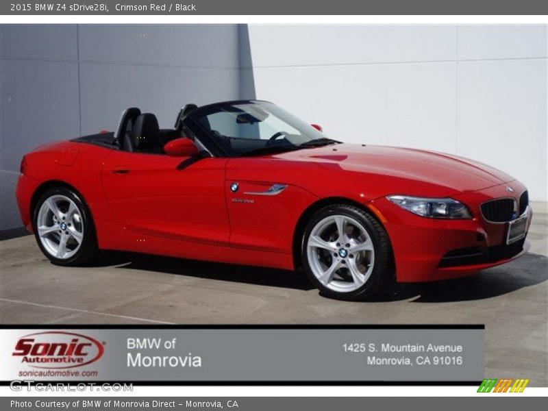 Crimson Red / Black 2015 BMW Z4 sDrive28i