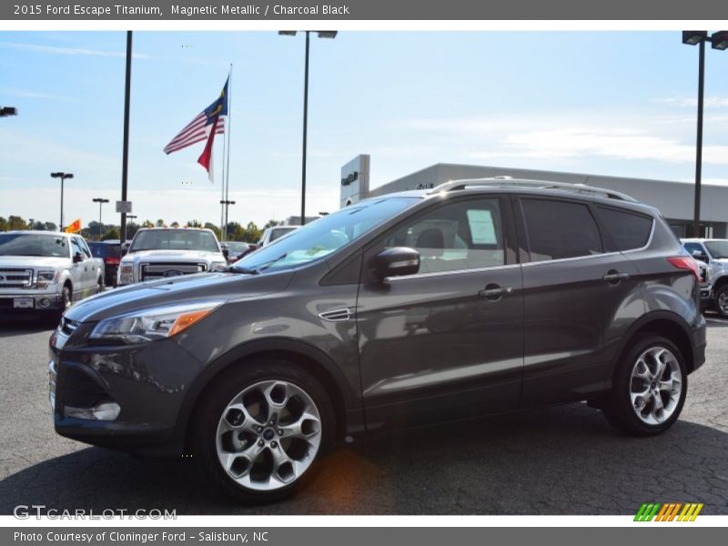 Magnetic Metallic / Charcoal Black 2015 Ford Escape Titanium