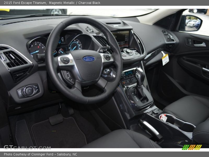  2015 Escape Titanium Charcoal Black Interior