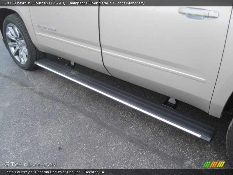 Champagne Silver Metallic / Cocoa/Mahogany 2015 Chevrolet Suburban LTZ 4WD