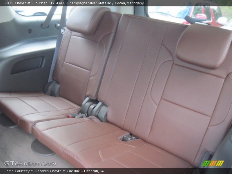 Champagne Silver Metallic / Cocoa/Mahogany 2015 Chevrolet Suburban LTZ 4WD
