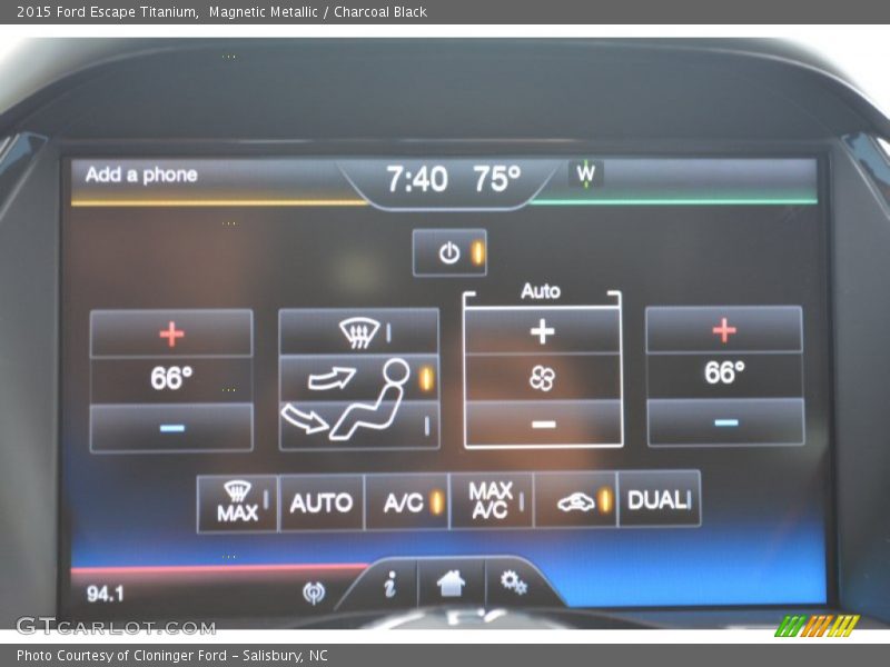 Magnetic Metallic / Charcoal Black 2015 Ford Escape Titanium