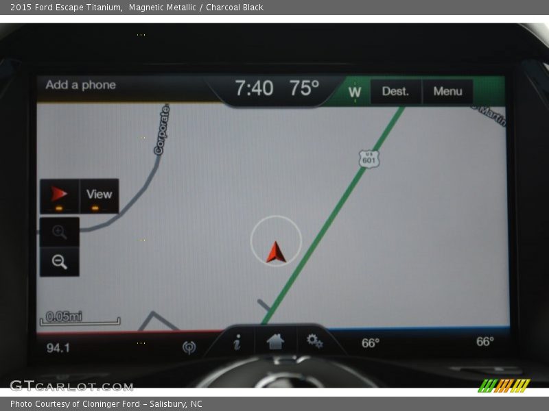 Magnetic Metallic / Charcoal Black 2015 Ford Escape Titanium