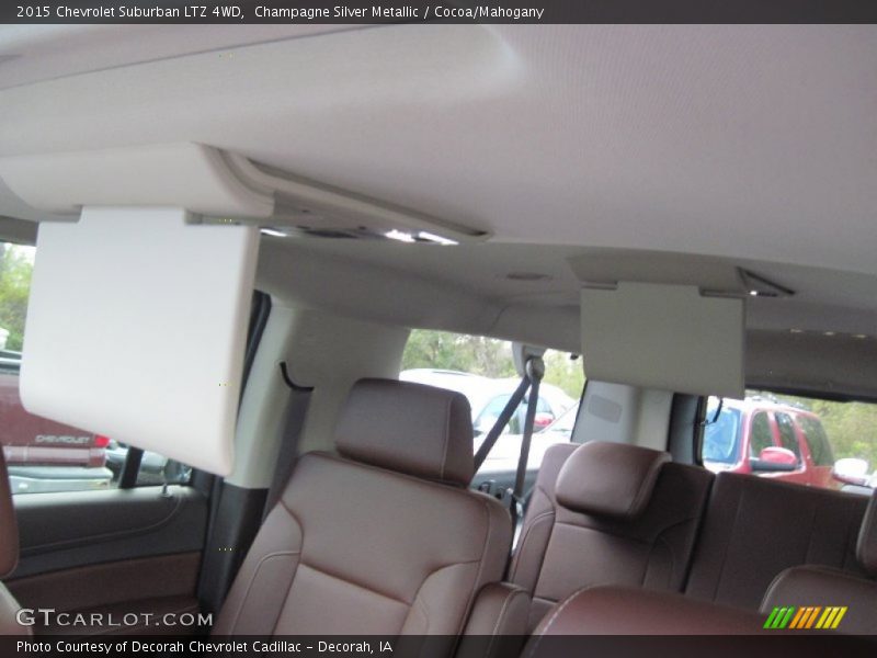 Champagne Silver Metallic / Cocoa/Mahogany 2015 Chevrolet Suburban LTZ 4WD