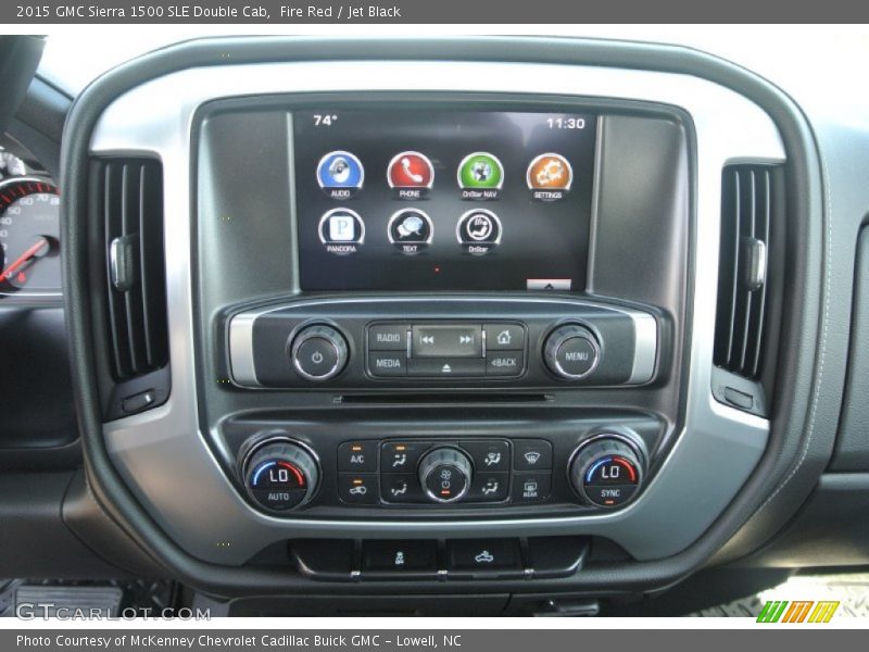 Fire Red / Jet Black 2015 GMC Sierra 1500 SLE Double Cab