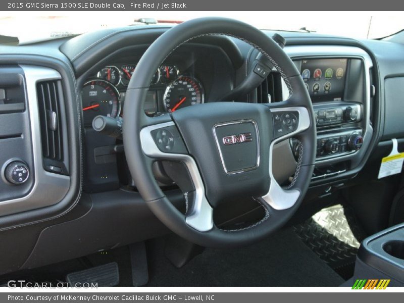 Fire Red / Jet Black 2015 GMC Sierra 1500 SLE Double Cab