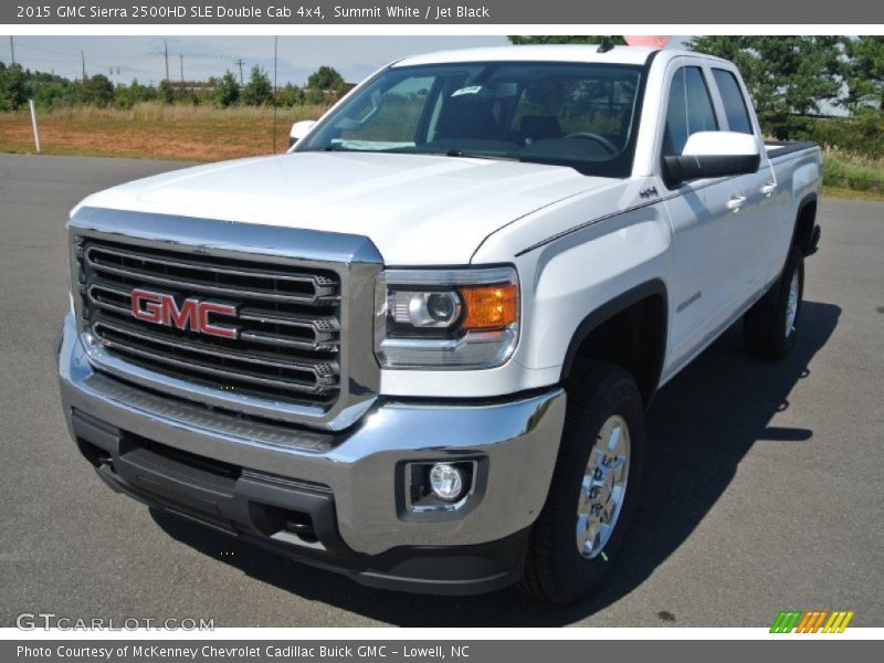 Summit White / Jet Black 2015 GMC Sierra 2500HD SLE Double Cab 4x4