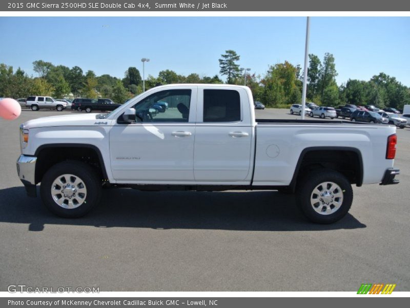 Summit White / Jet Black 2015 GMC Sierra 2500HD SLE Double Cab 4x4