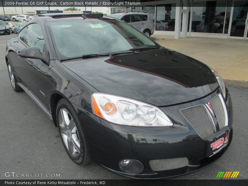 Carbon Black Metallic / Ebony/Light Titanium 2009 Pontiac G6 GXP Coupe