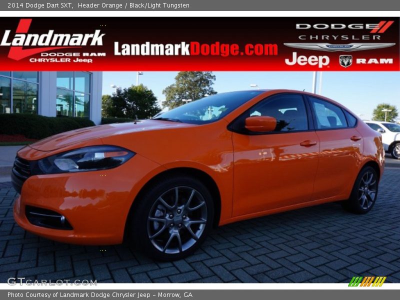 Header Orange / Black/Light Tungsten 2014 Dodge Dart SXT