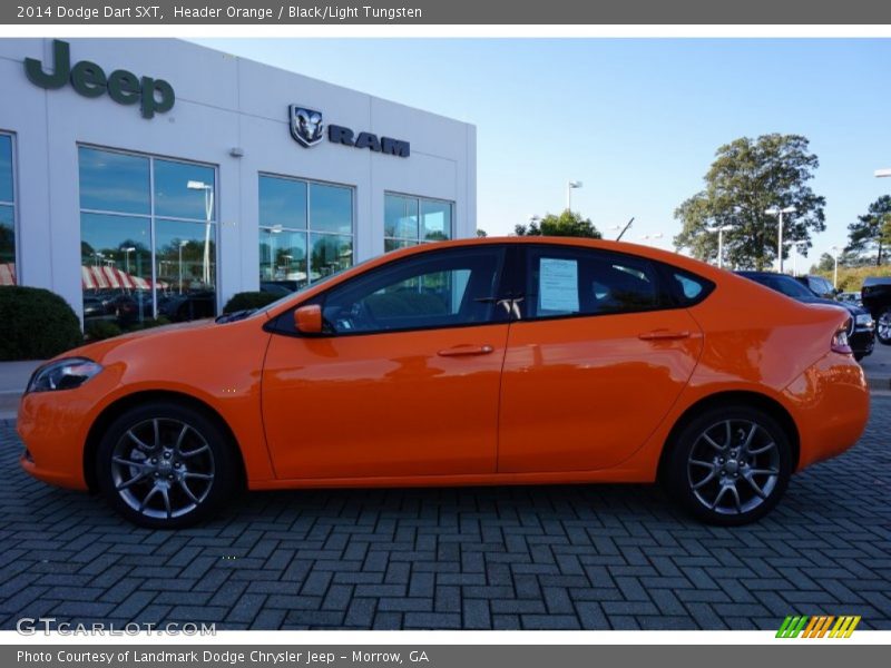 Header Orange / Black/Light Tungsten 2014 Dodge Dart SXT