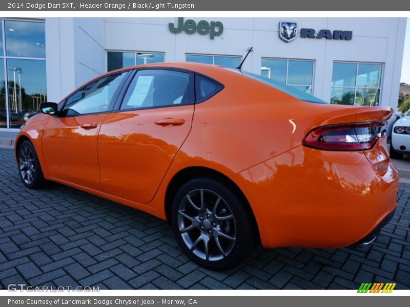 Header Orange / Black/Light Tungsten 2014 Dodge Dart SXT