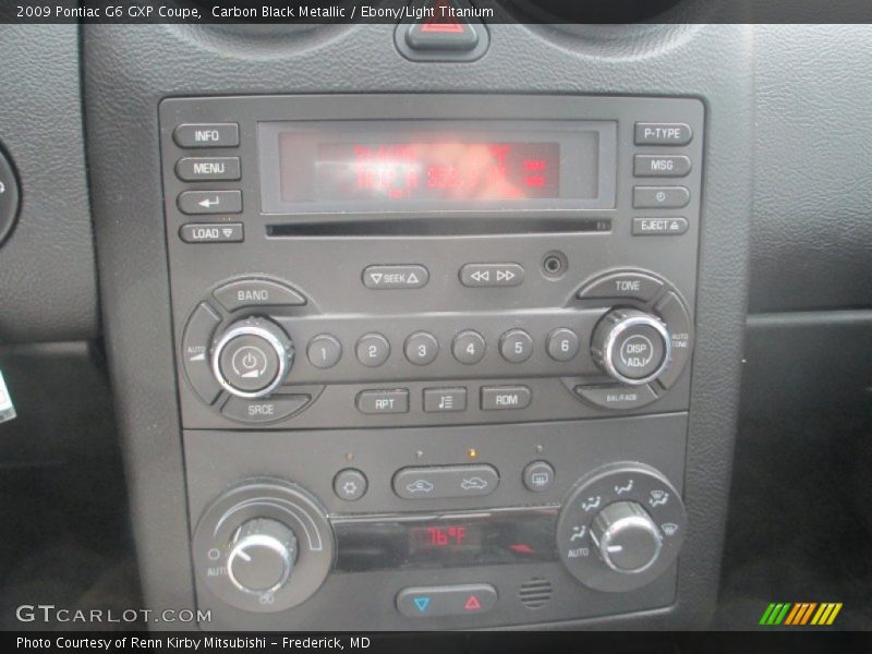 Carbon Black Metallic / Ebony/Light Titanium 2009 Pontiac G6 GXP Coupe