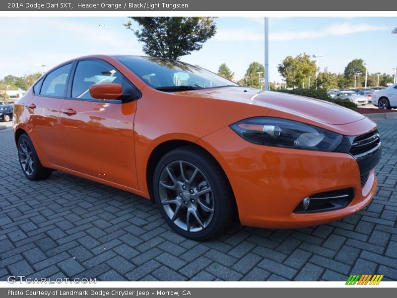 Header Orange / Black/Light Tungsten 2014 Dodge Dart SXT