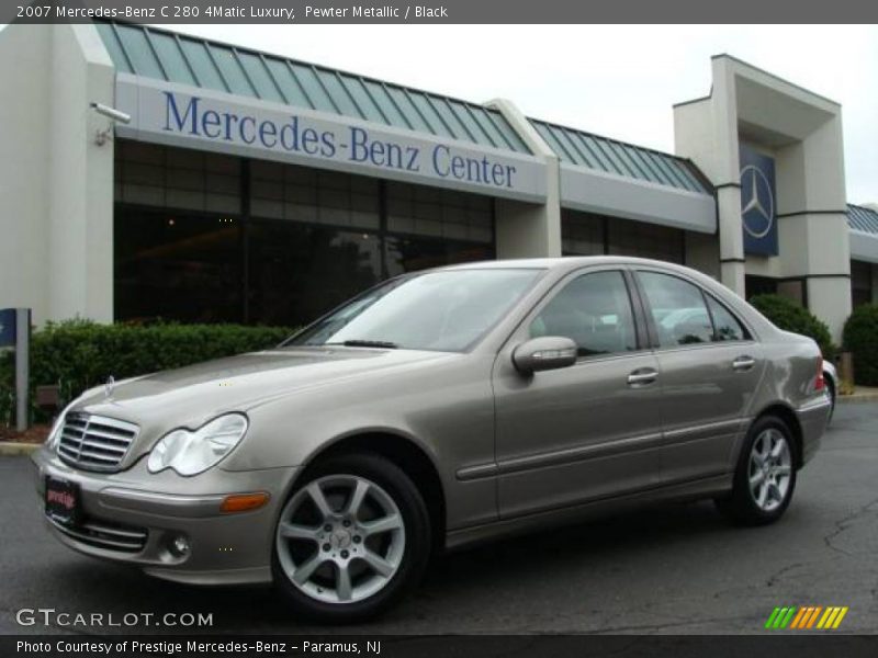 Pewter Metallic / Black 2007 Mercedes-Benz C 280 4Matic Luxury