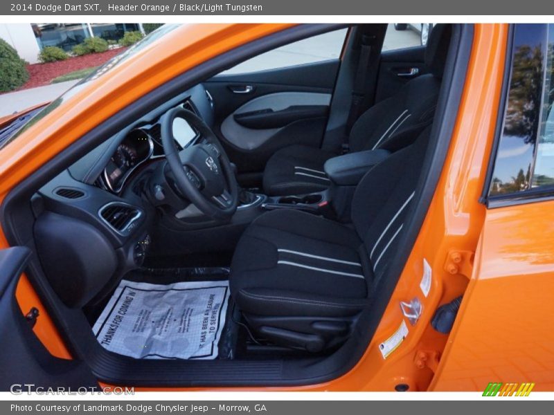Header Orange / Black/Light Tungsten 2014 Dodge Dart SXT