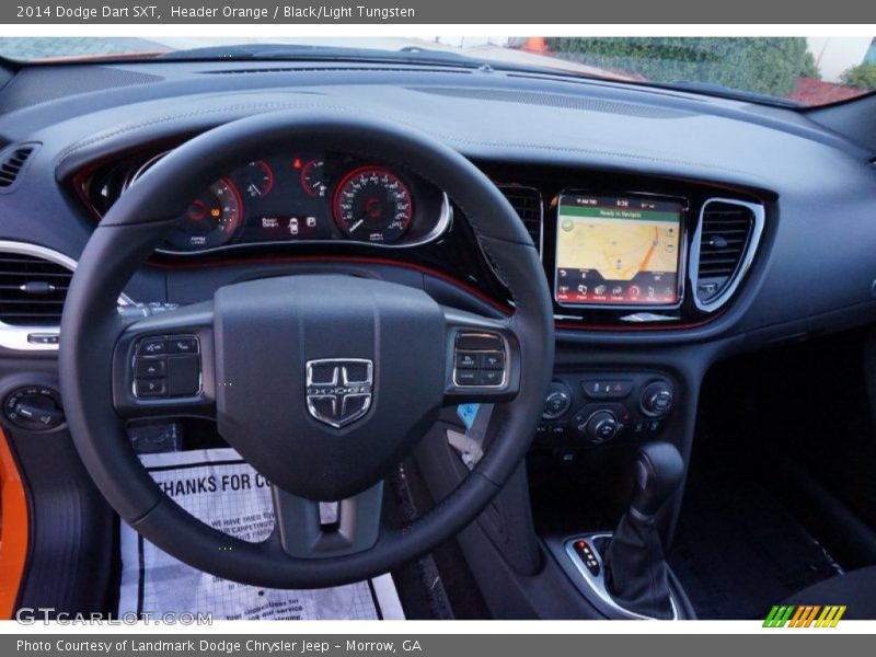 Header Orange / Black/Light Tungsten 2014 Dodge Dart SXT