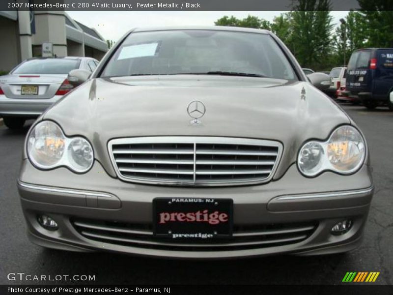 Pewter Metallic / Black 2007 Mercedes-Benz C 280 4Matic Luxury