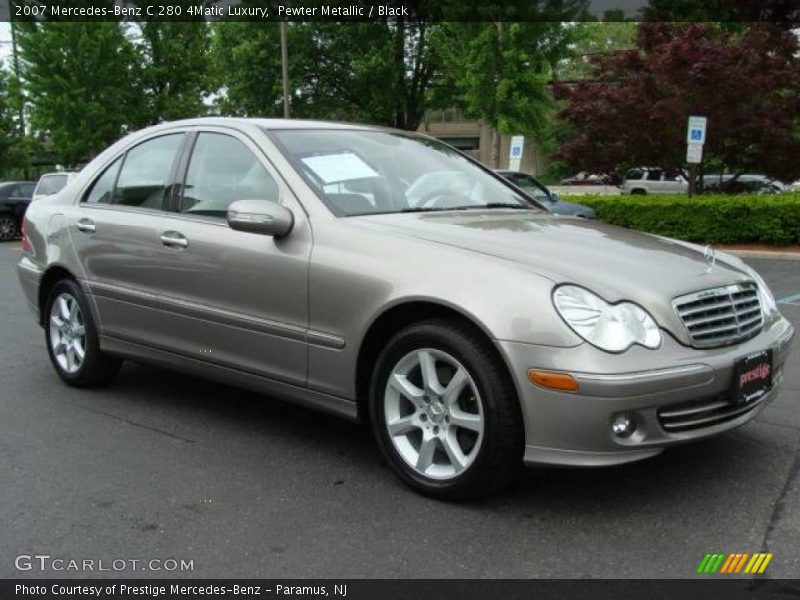 Pewter Metallic / Black 2007 Mercedes-Benz C 280 4Matic Luxury