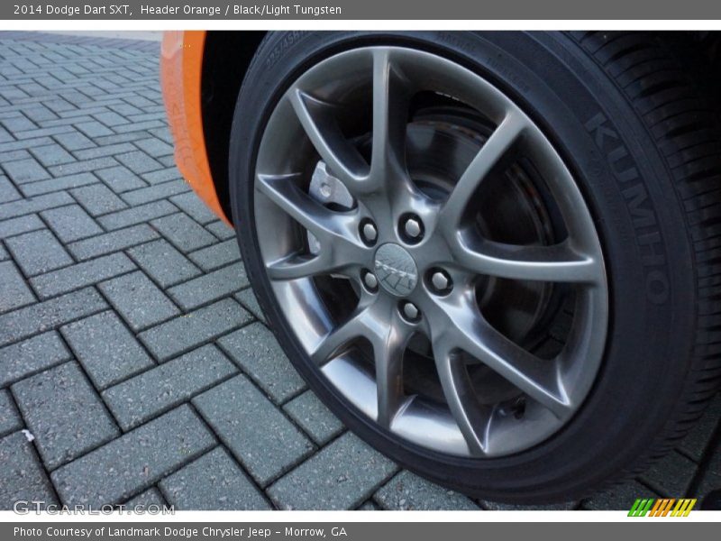 Header Orange / Black/Light Tungsten 2014 Dodge Dart SXT