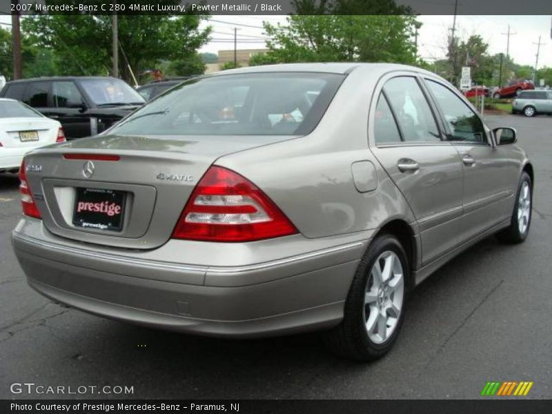 Pewter Metallic / Black 2007 Mercedes-Benz C 280 4Matic Luxury