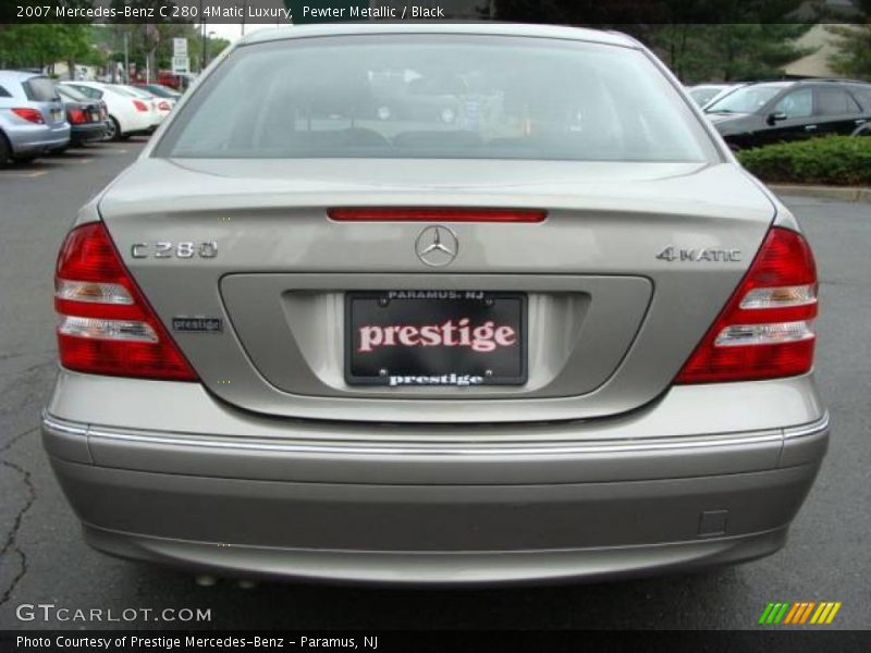 Pewter Metallic / Black 2007 Mercedes-Benz C 280 4Matic Luxury