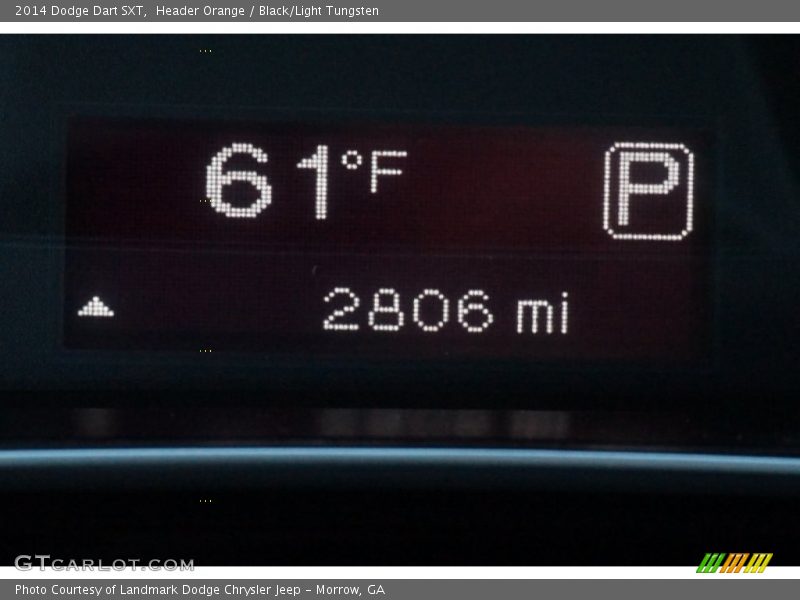 Header Orange / Black/Light Tungsten 2014 Dodge Dart SXT