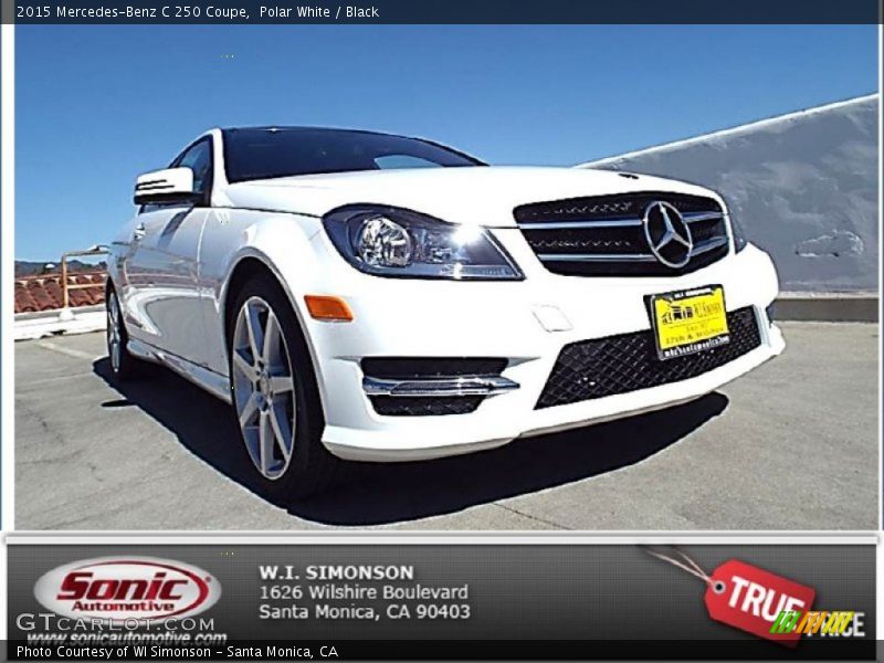Polar White / Black 2015 Mercedes-Benz C 250 Coupe