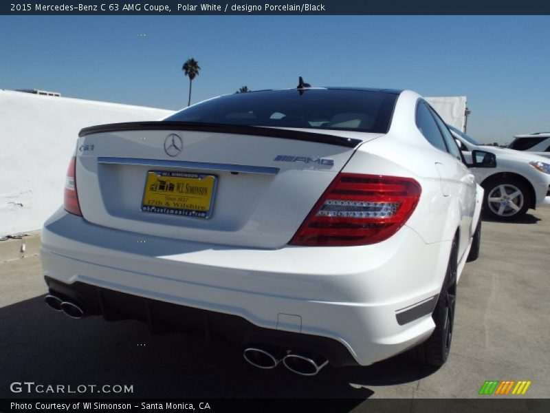 Polar White / designo Porcelain/Black 2015 Mercedes-Benz C 63 AMG Coupe
