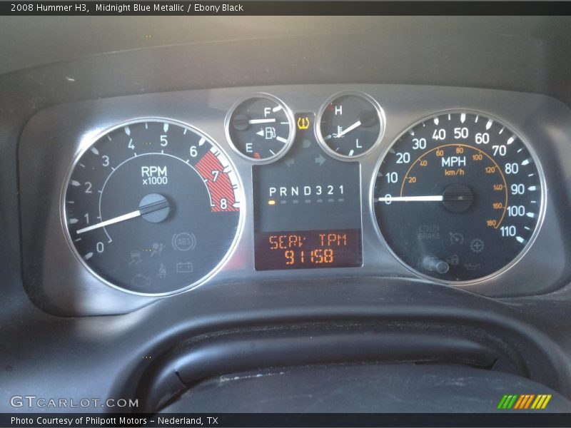 Midnight Blue Metallic / Ebony Black 2008 Hummer H3