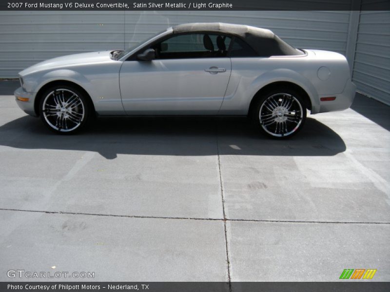 Satin Silver Metallic / Light Graphite 2007 Ford Mustang V6 Deluxe Convertible